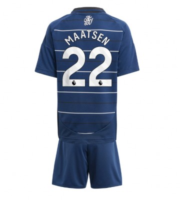 Aston Villa Ian Maatsen #22 Tredje Tröja Barn 2024-25 Kortärmad (+ Korta byxor)